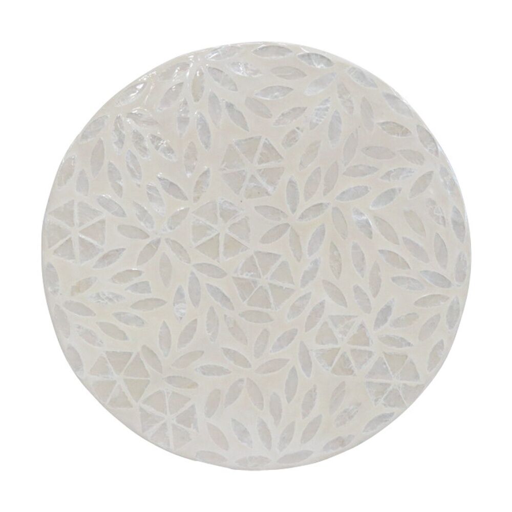 2PK LVD Flower Shell & Bamboo Home Decorative Mat Coastal Decor 25x25cm