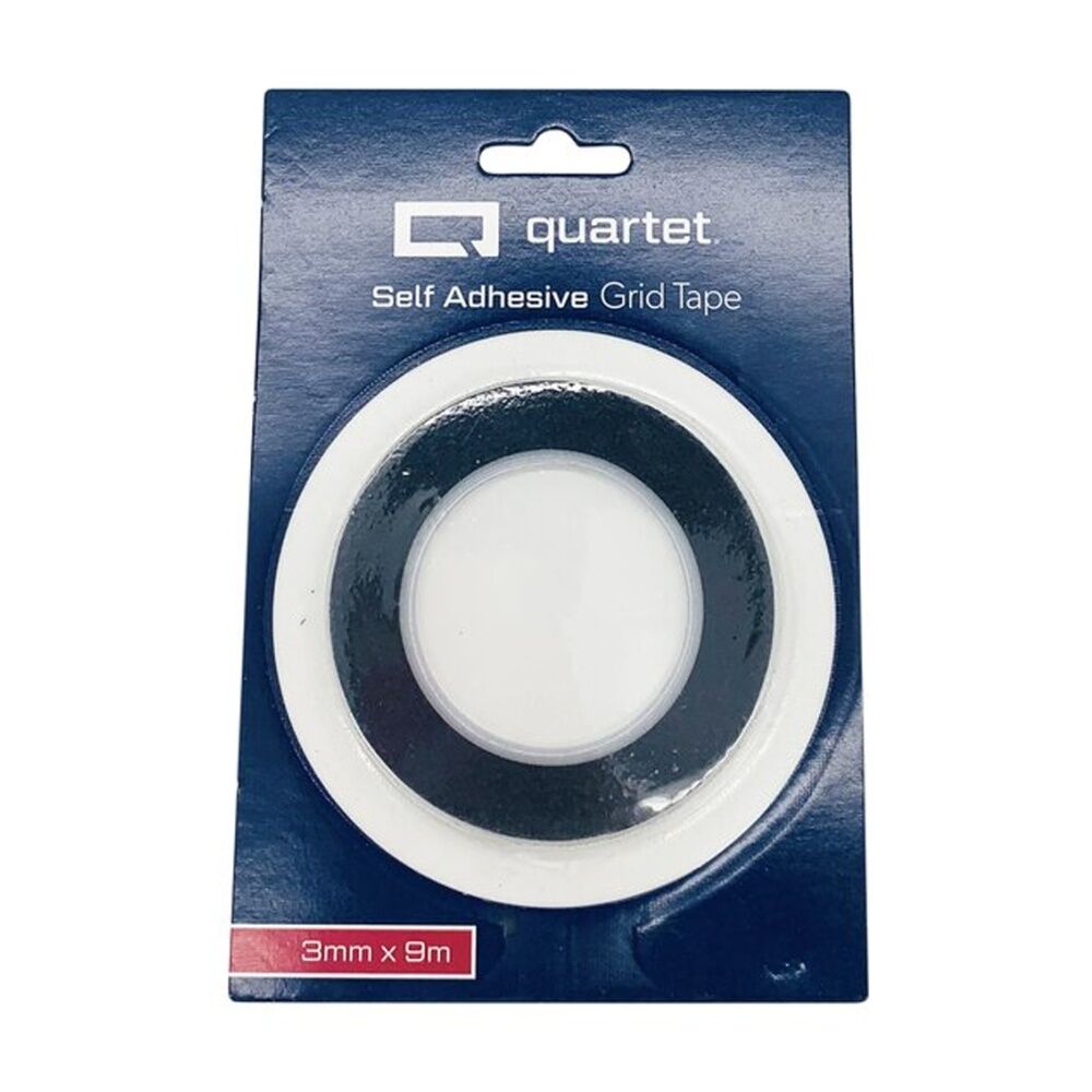 6x Quartet Geotape Self Adhesive Presentation Grid Tape 3mm Black Crepe