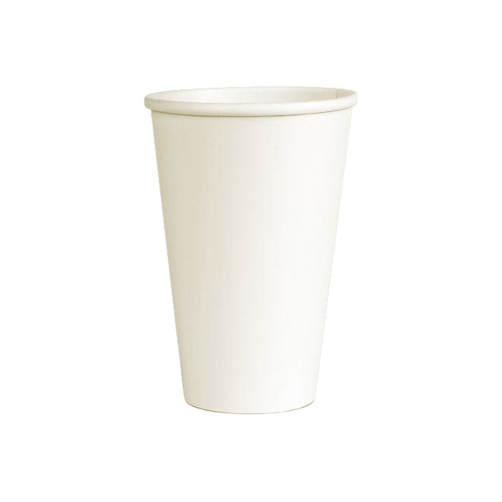 48x 12pc Partyware FSC Aqueous Paper Cups Set Disposable 450ml White