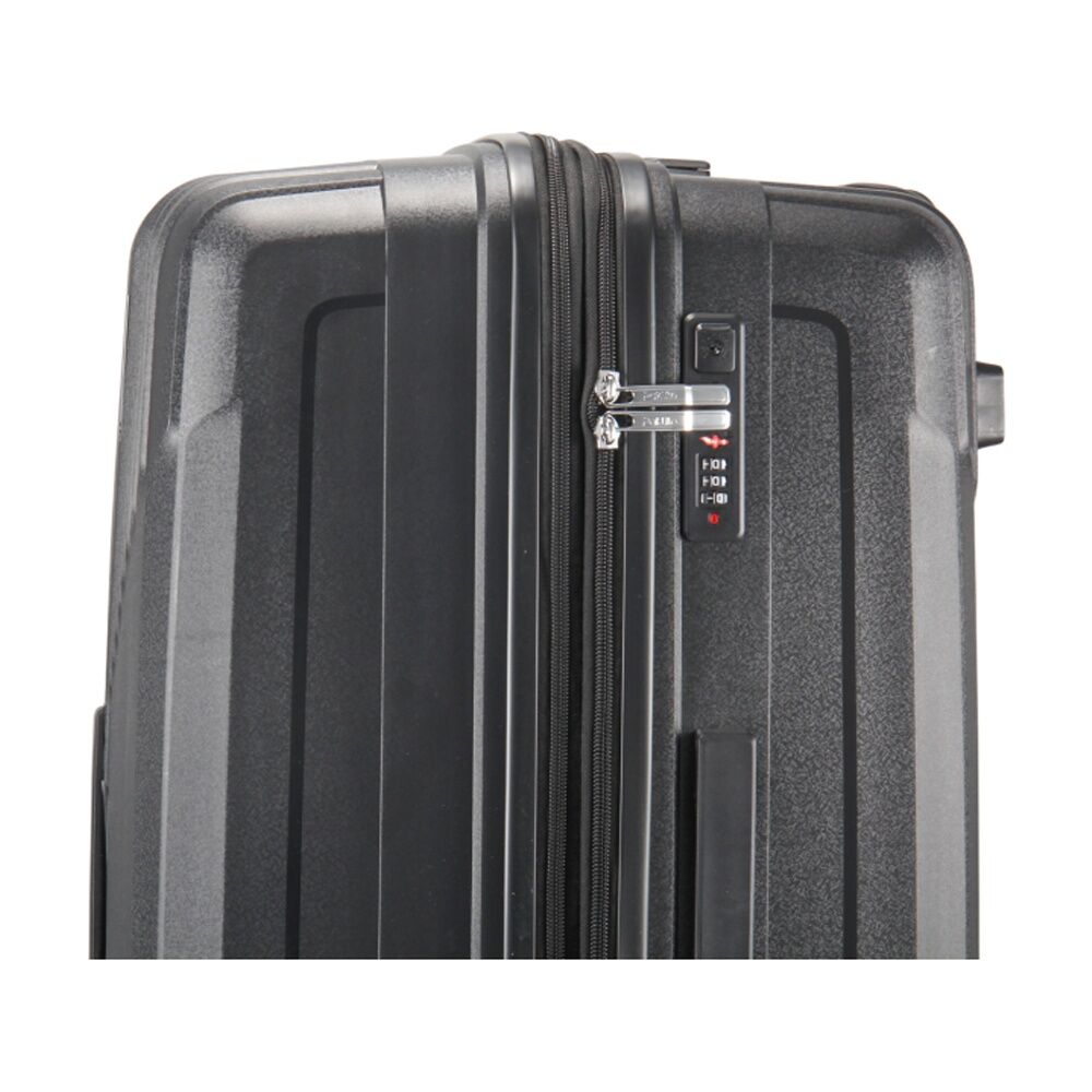 Paklite Charter Medium Luggage TSA Lock Spinner Travel Black 85L