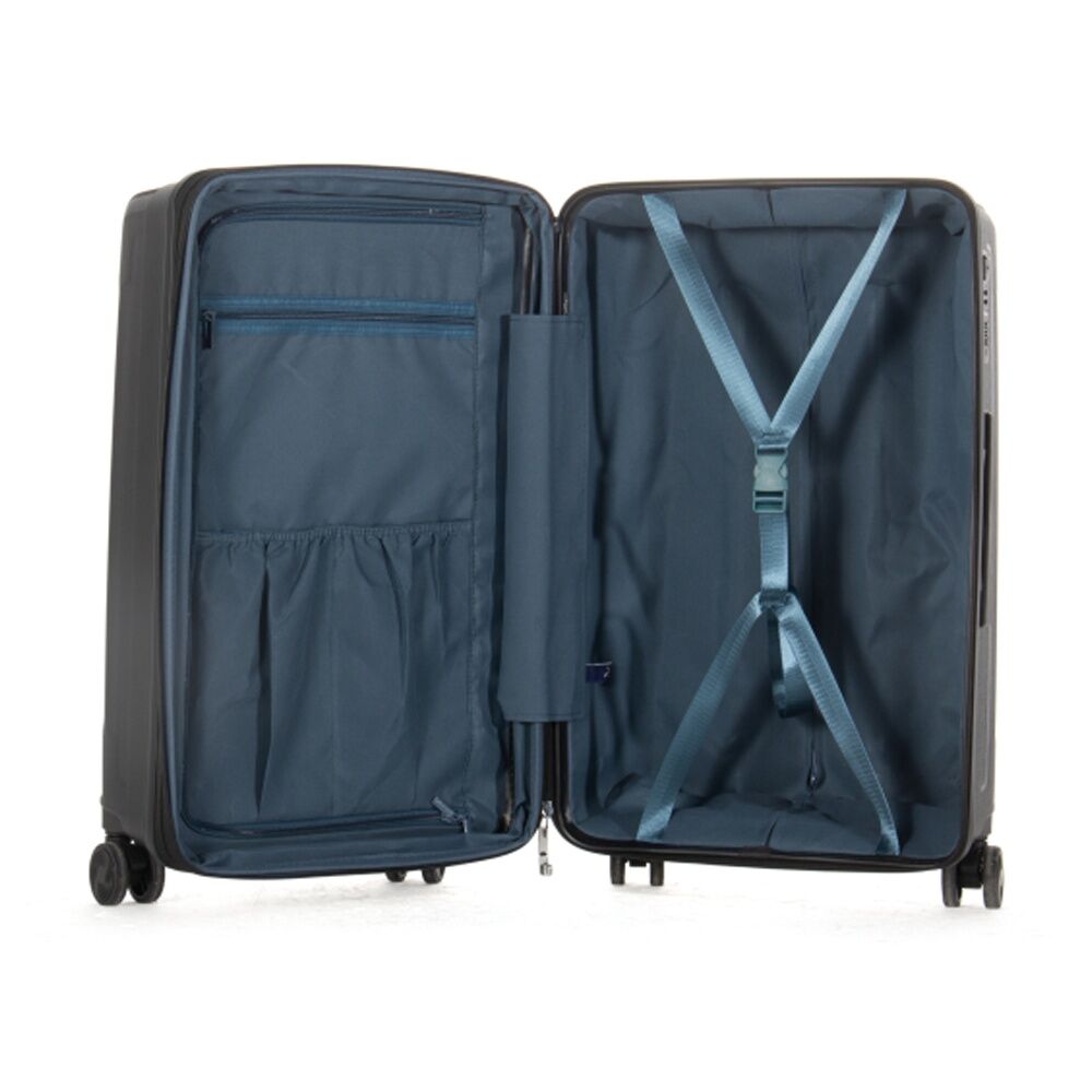 Paklite Charter Medium Luggage TSA Lock Spinner Travel Black 85L