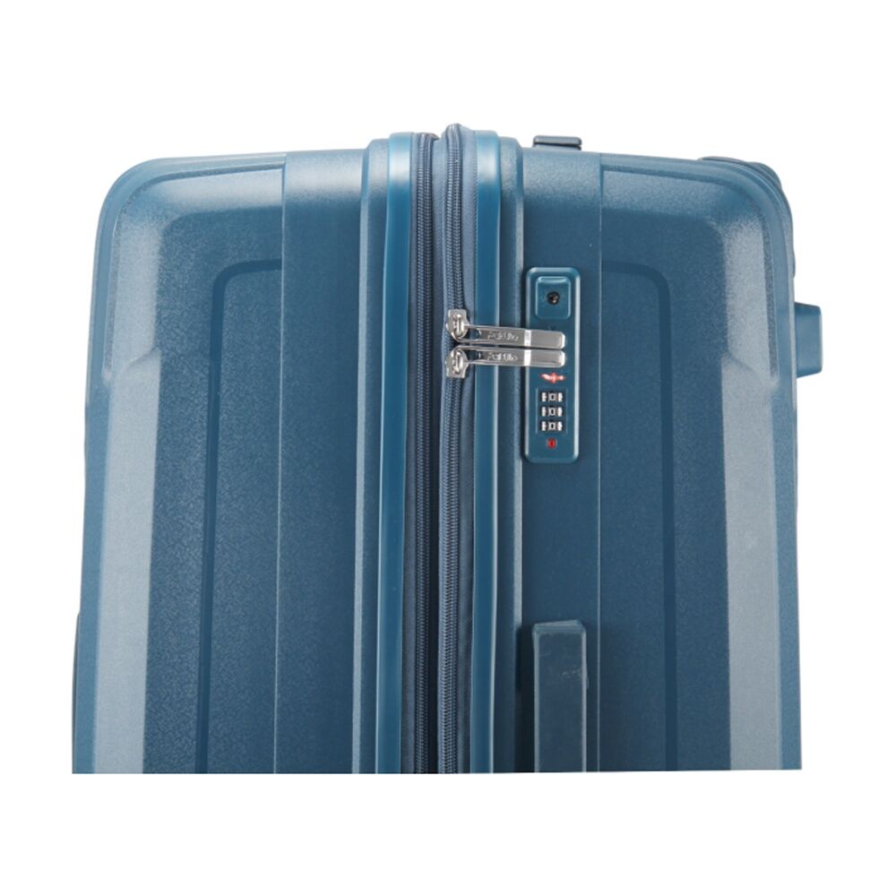 Paklite Charter Small Luggage TSA Lock Spinner Wheels Travel Navy 44L