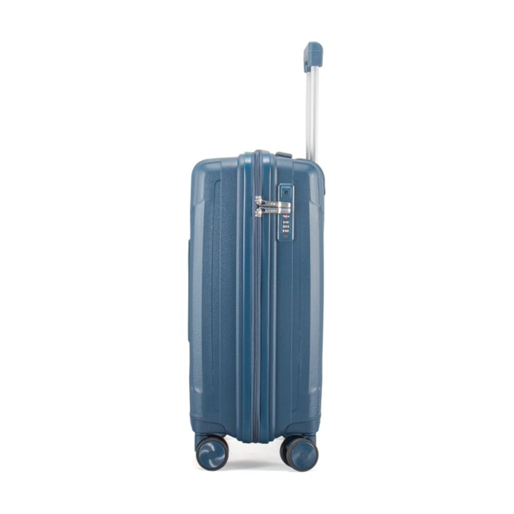 Paklite Charter Small Luggage TSA Lock Spinner Wheels Travel Navy 44L