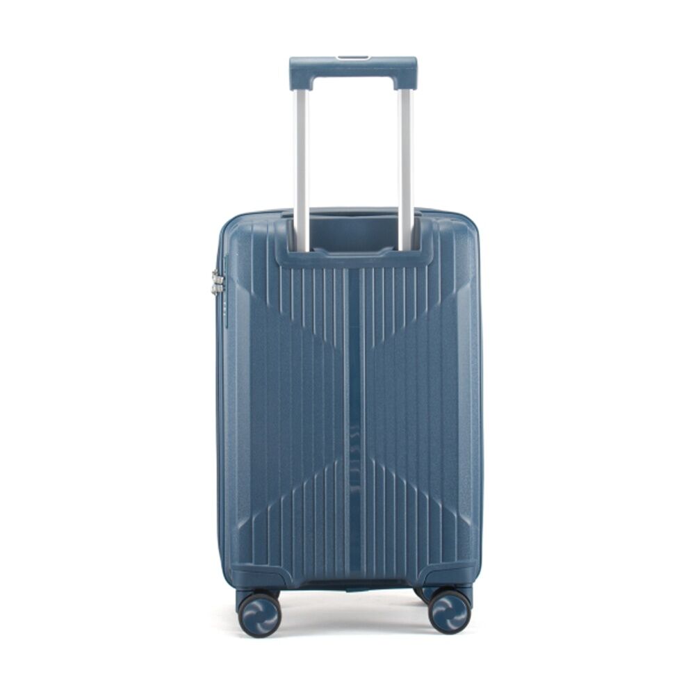 Paklite Charter Small Luggage TSA Lock Spinner Wheels Travel Navy 44L