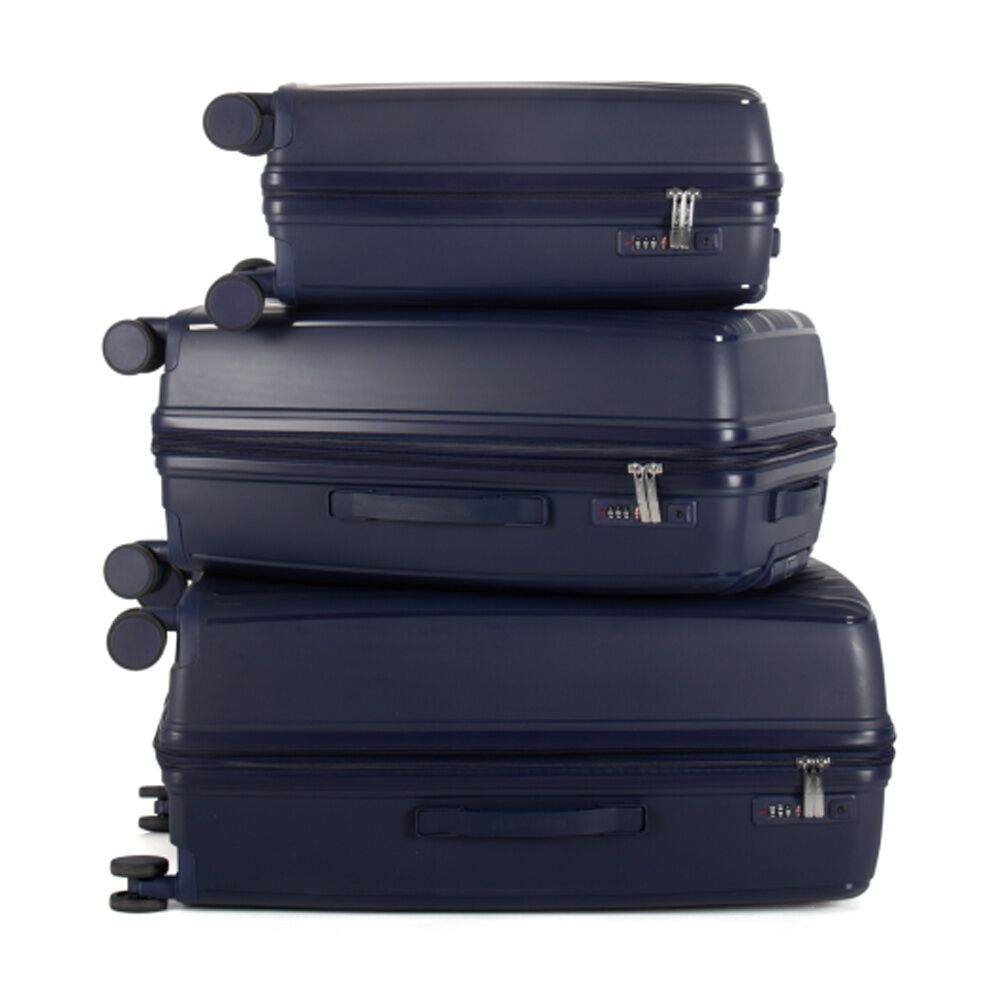 3pc  Paklite Cruise Set Luggage TSA Lock Spinner Wheels Blue