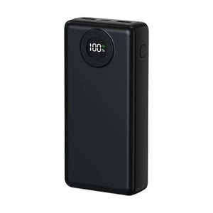Laser 20000mAh Power Bank Charger With LED Battery Level Display Blk