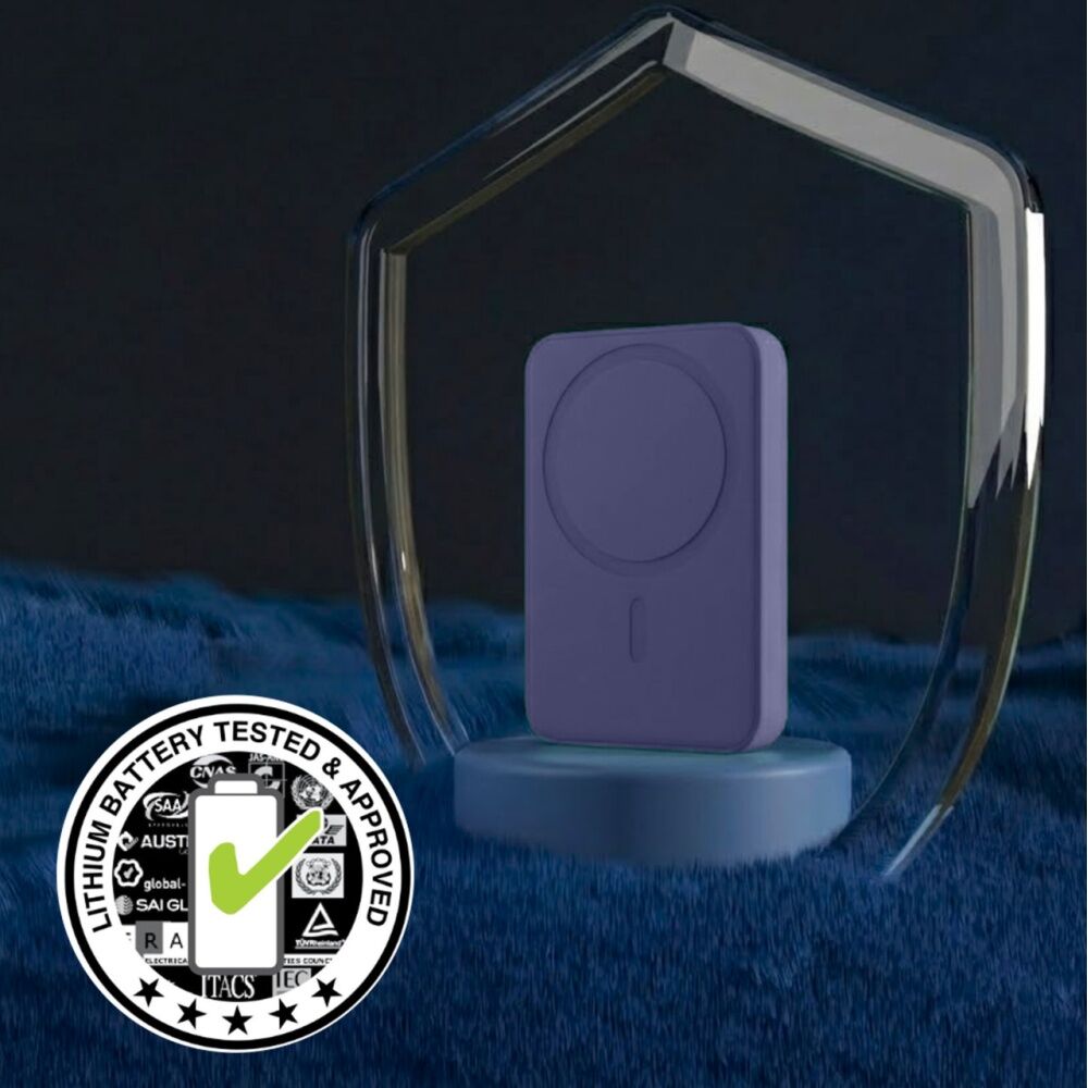 Laser Magnetic 5000mAh Dual Device Wireless Charging Power Bank Future Dusk