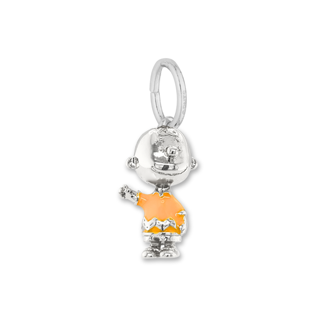 Couture Kingdom Peanuts Silver Snoopy Charlie Brown Charm & Necklace