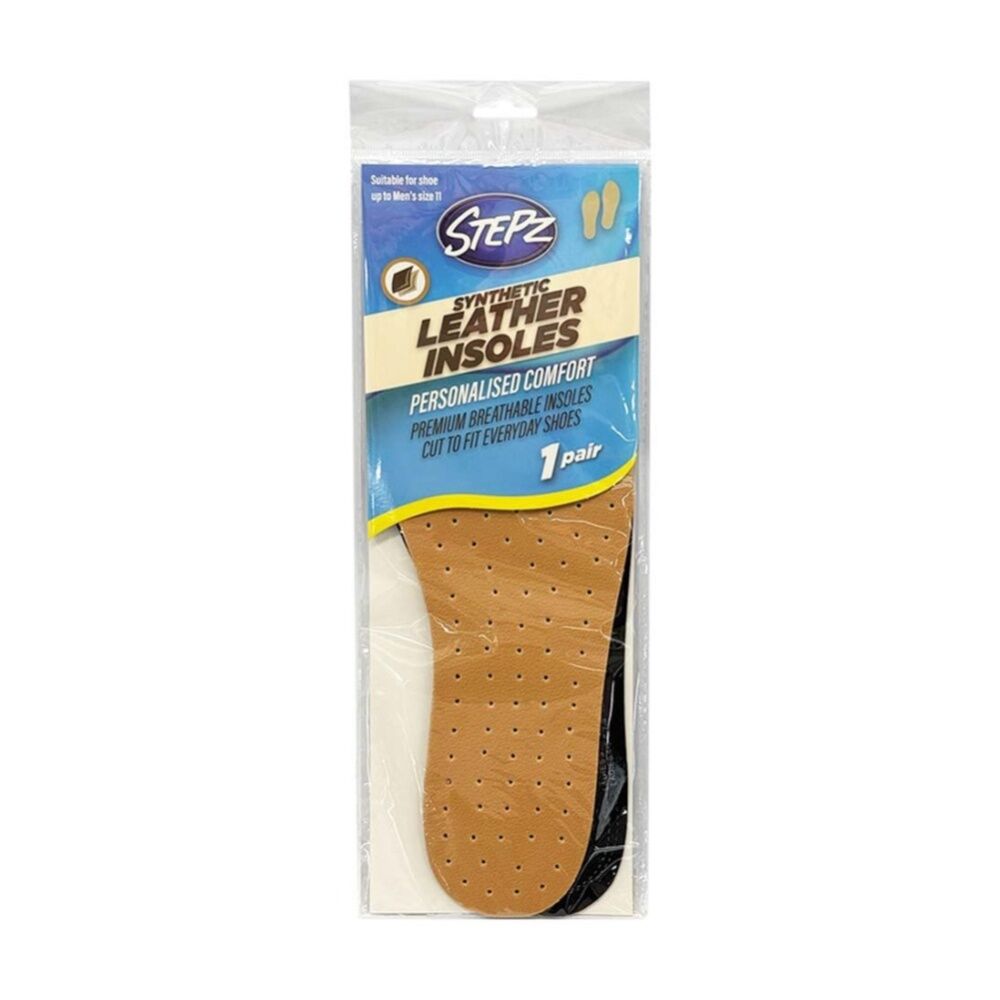 12PK Stepz Leather Synth Insoles Pair Size 5-10 Women's Shoes