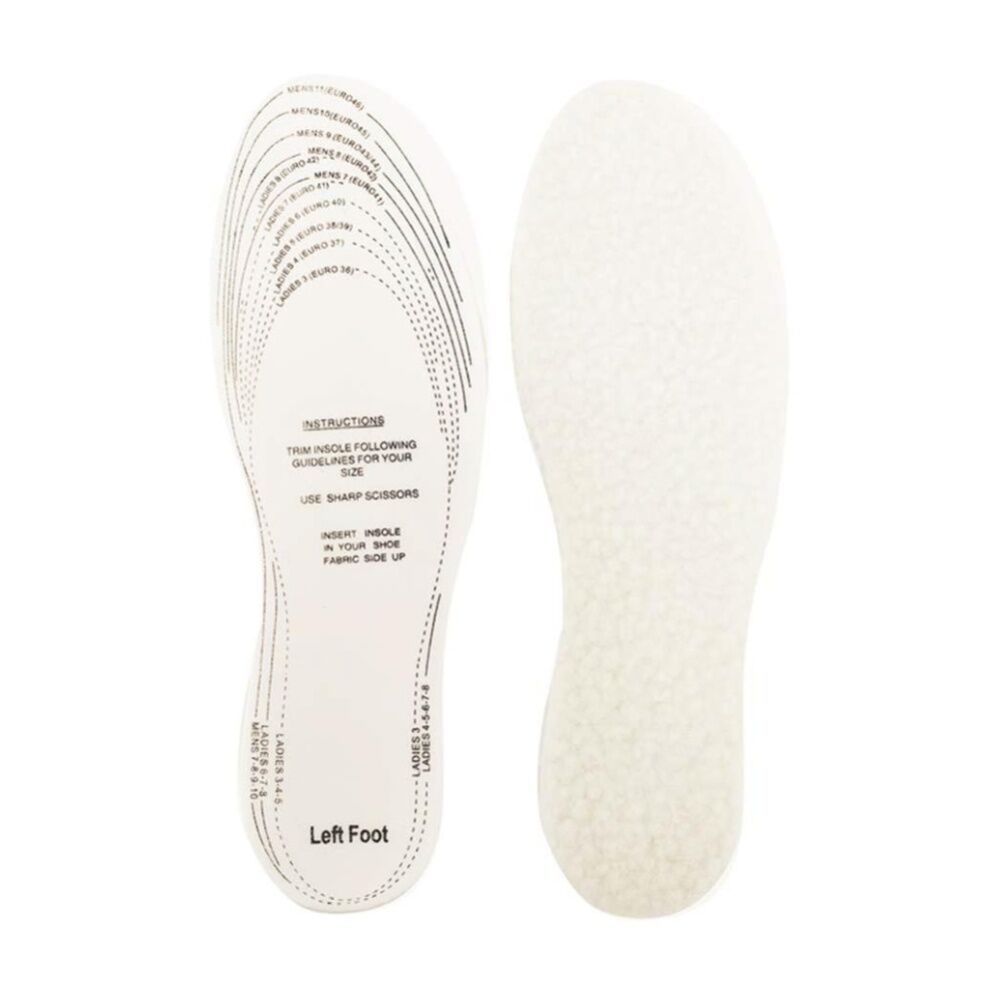12PK Stepz Personalised Comfort Wool Synth Insoles Pair Size 5-10 Women's Shoes