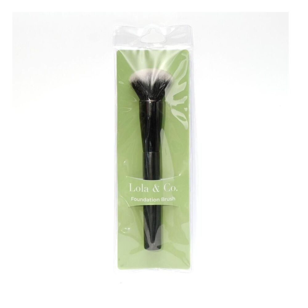 3PK Lola & Co Foundation Rounded Fluffy Head Makeup Accessory Brush Black