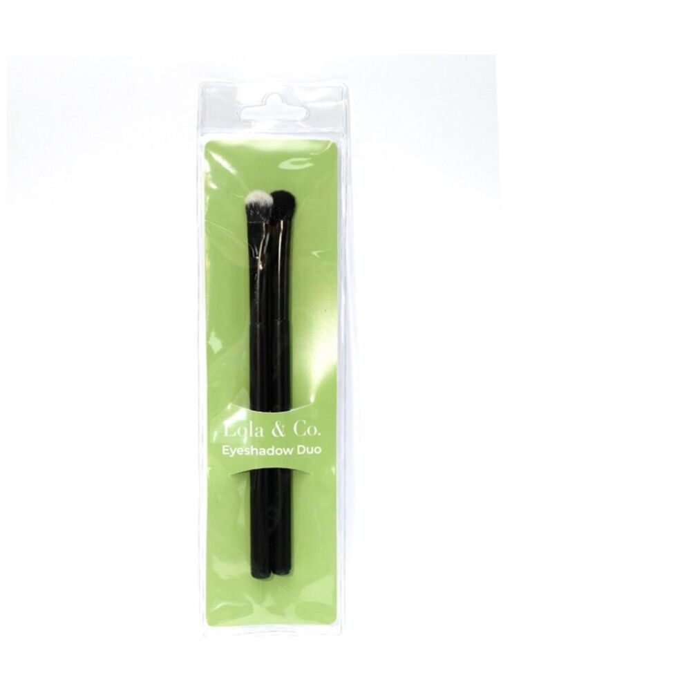 3x 2pc Lola & Co Small Duo Eyeshadow Set Makeup Accessory Brush Black