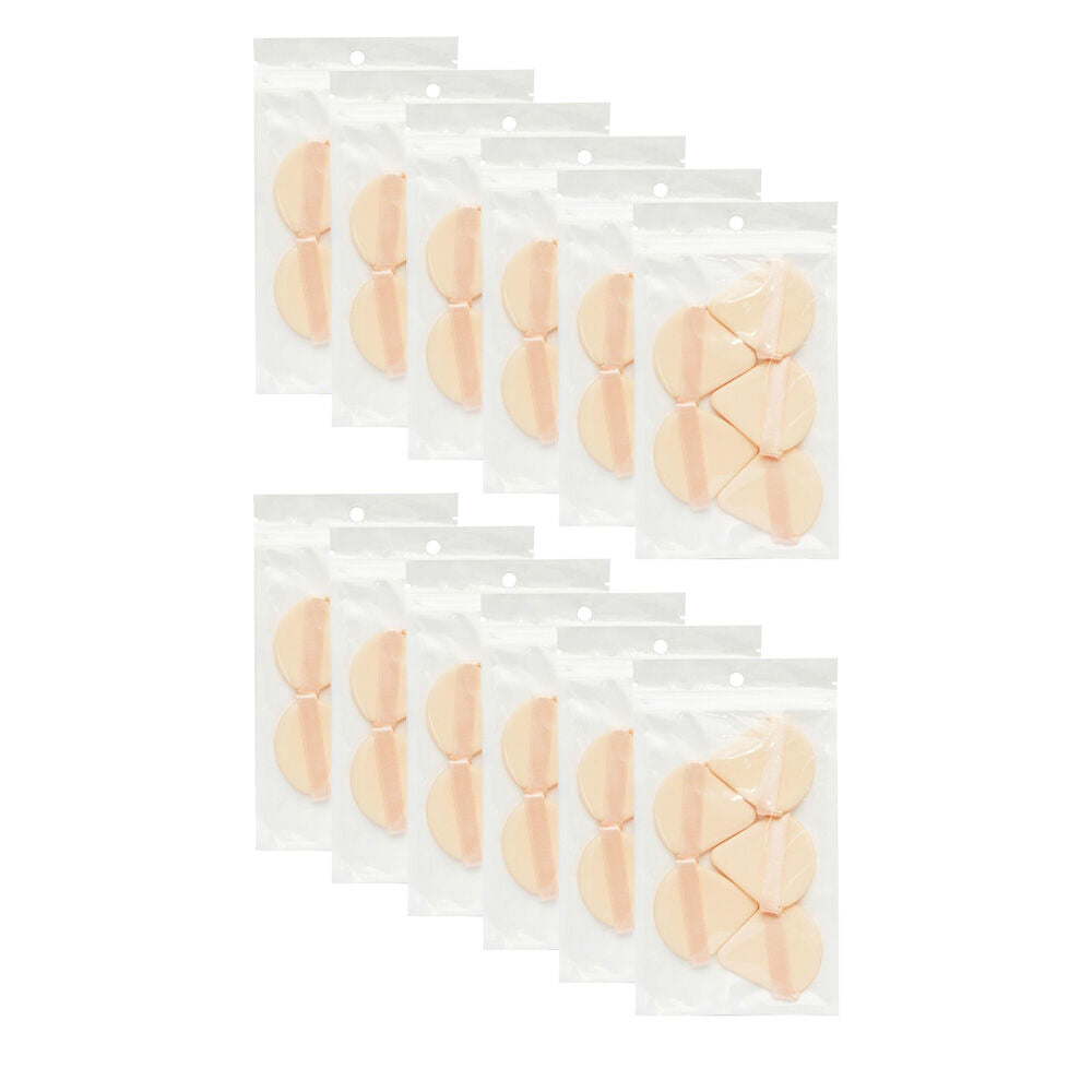 12x 5pc Braz Makeup Angled Powder Puff Sponge Applicator Beauty Accessory Set