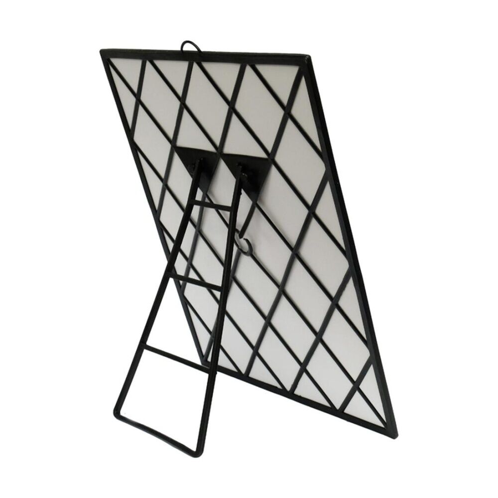 2PK Braz A4 Desk Makeup Mirror W/ Metal Stand Black Frame