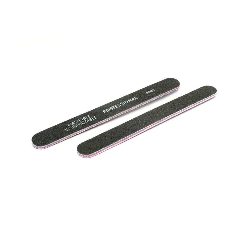 6PK Lola & Co Reusable Washable Disinfectable Nail File Buffer Set Black