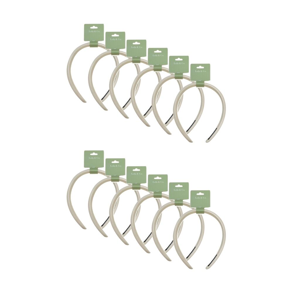 12PK Lola & Co Satin Headband Women's Hair Accessories Assorted