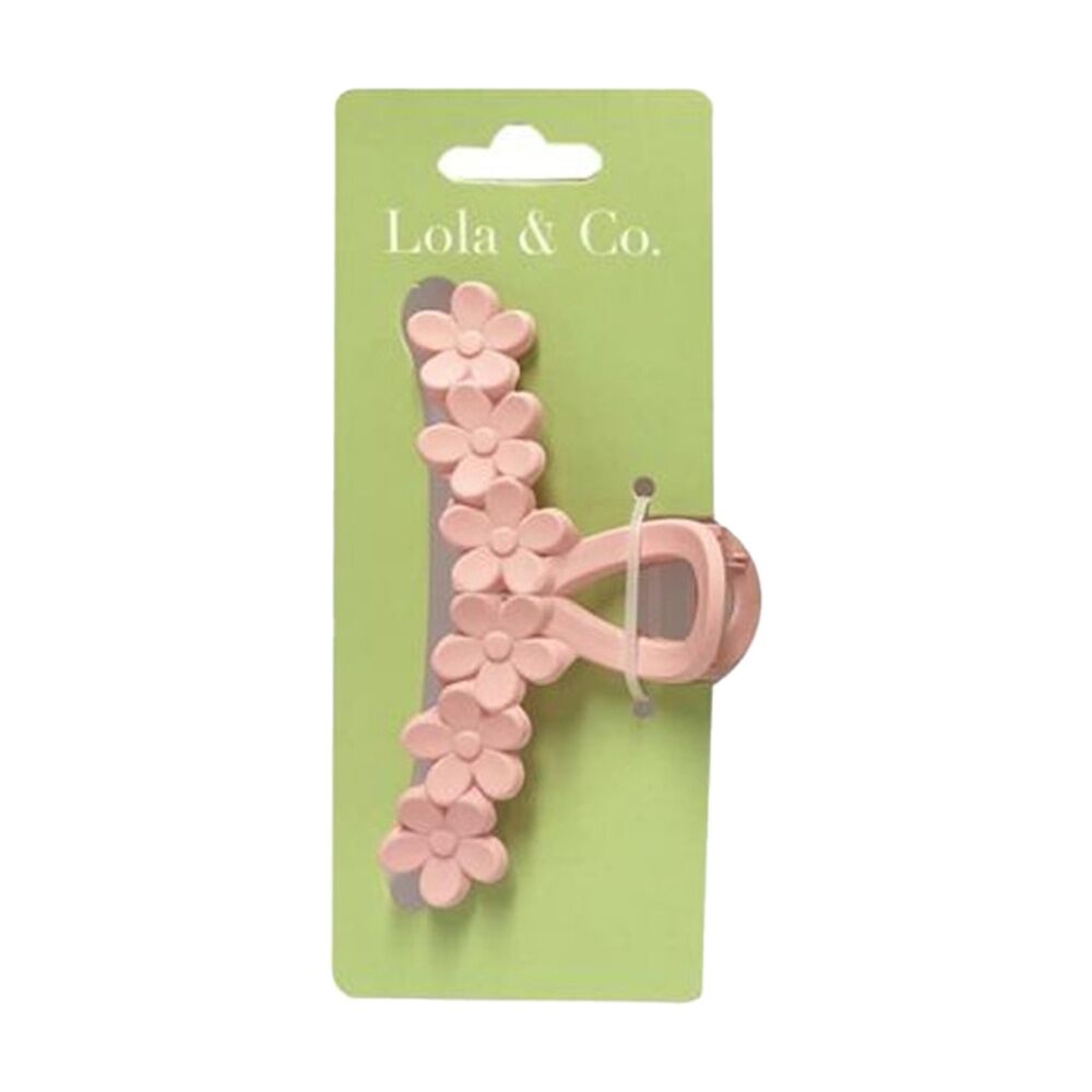 12PK Lola & Co Hair Claw Clip Women's Accessories Floral 11cm Assorted
