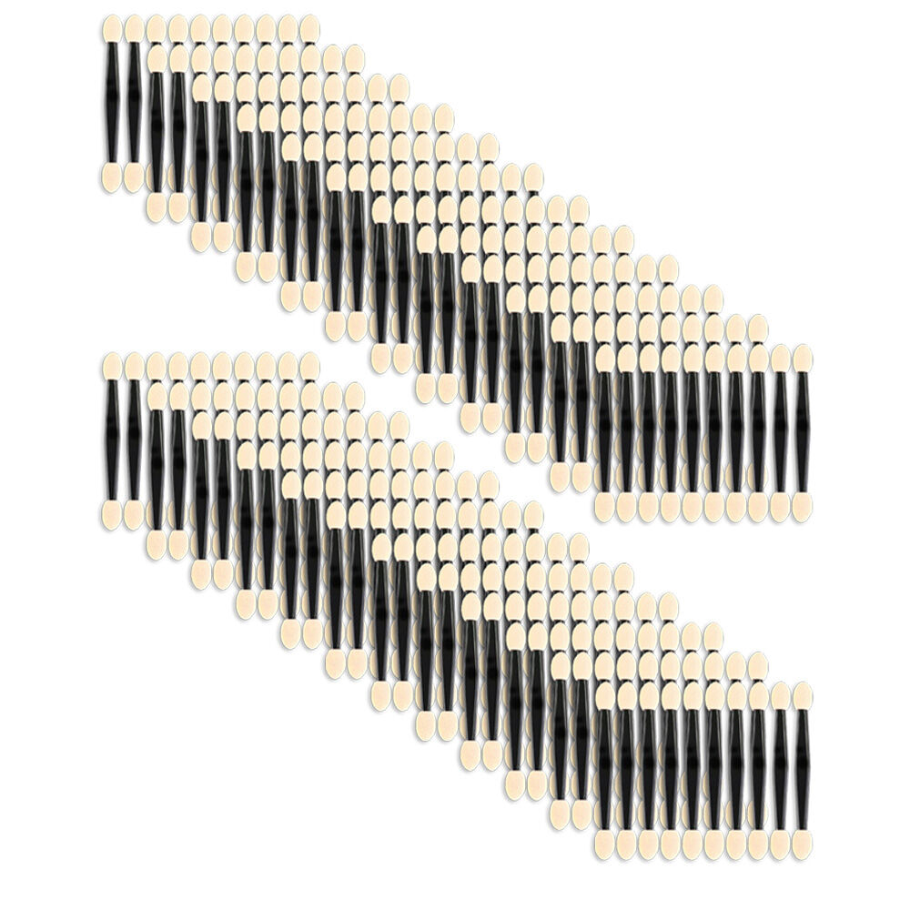 24PK Braz Dual-Ended Sponge Applicators Disposable Makeup Tips Black