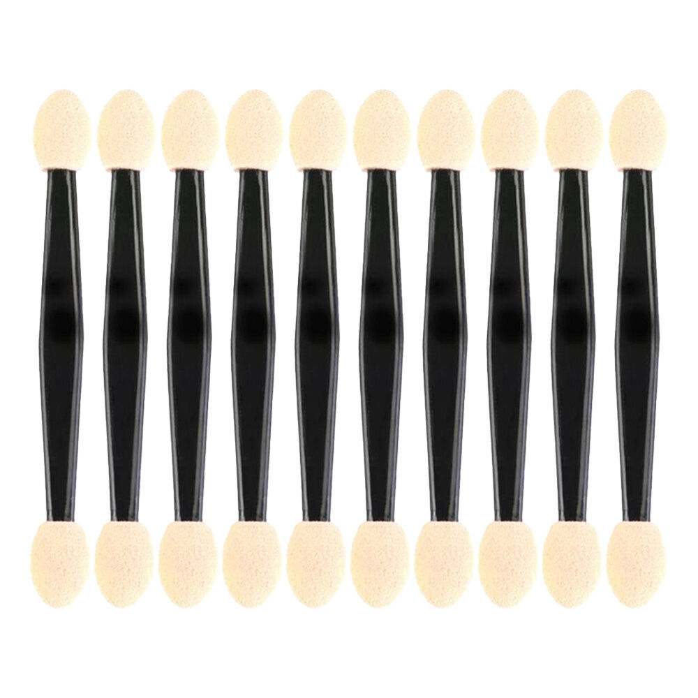24PK Braz Dual-Ended Sponge Applicators Disposable Makeup Tips Black