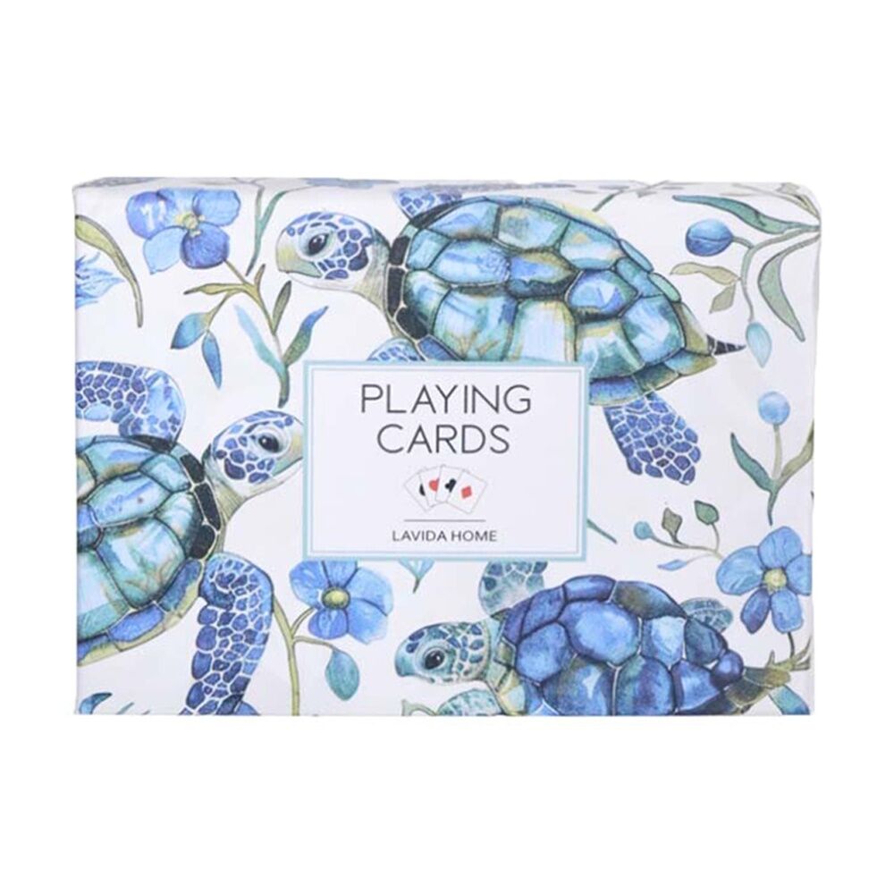4PK LVD Turtle-Themed Poker/Game Playing Cards Standard Deck 8.9x6.3cm