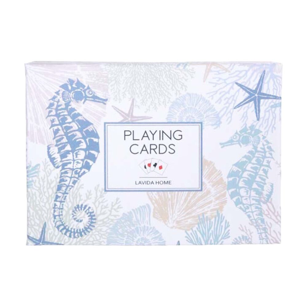 4PK LVD Seahorse-Themed Poker/Game Playing Cards Standard Deck 8.9x6.3cm