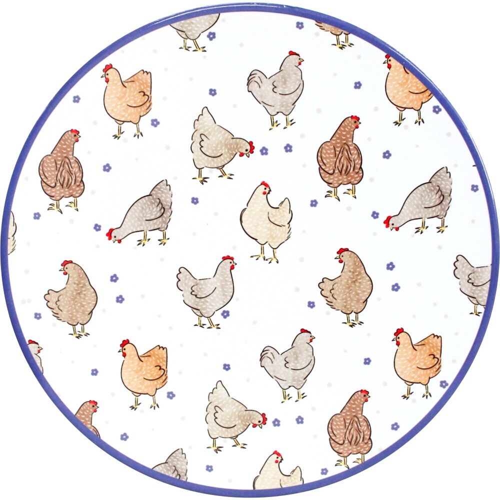6PK LVD Chickens Ceramic/Cork Kitchen Trivet/Placemat 25x25cm Multicoloured