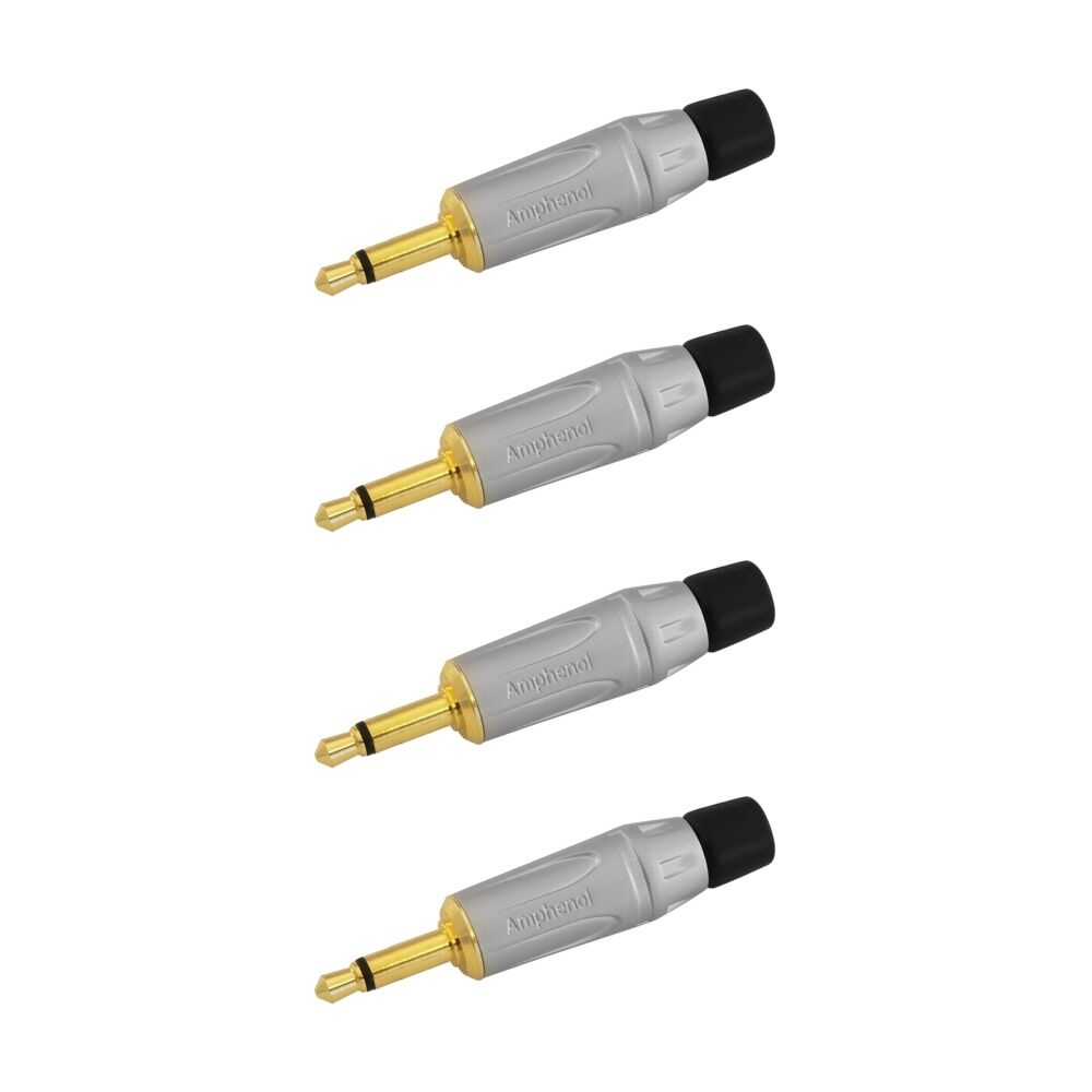 4PK Amphenol 3.5mm Mono Phono Gold Plug Contact Plating Connector