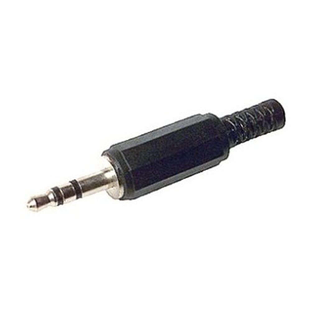 8PK 3.5mm Stereo Phono Plug Black Plastic Audio Connector Solder Type Jack Cable