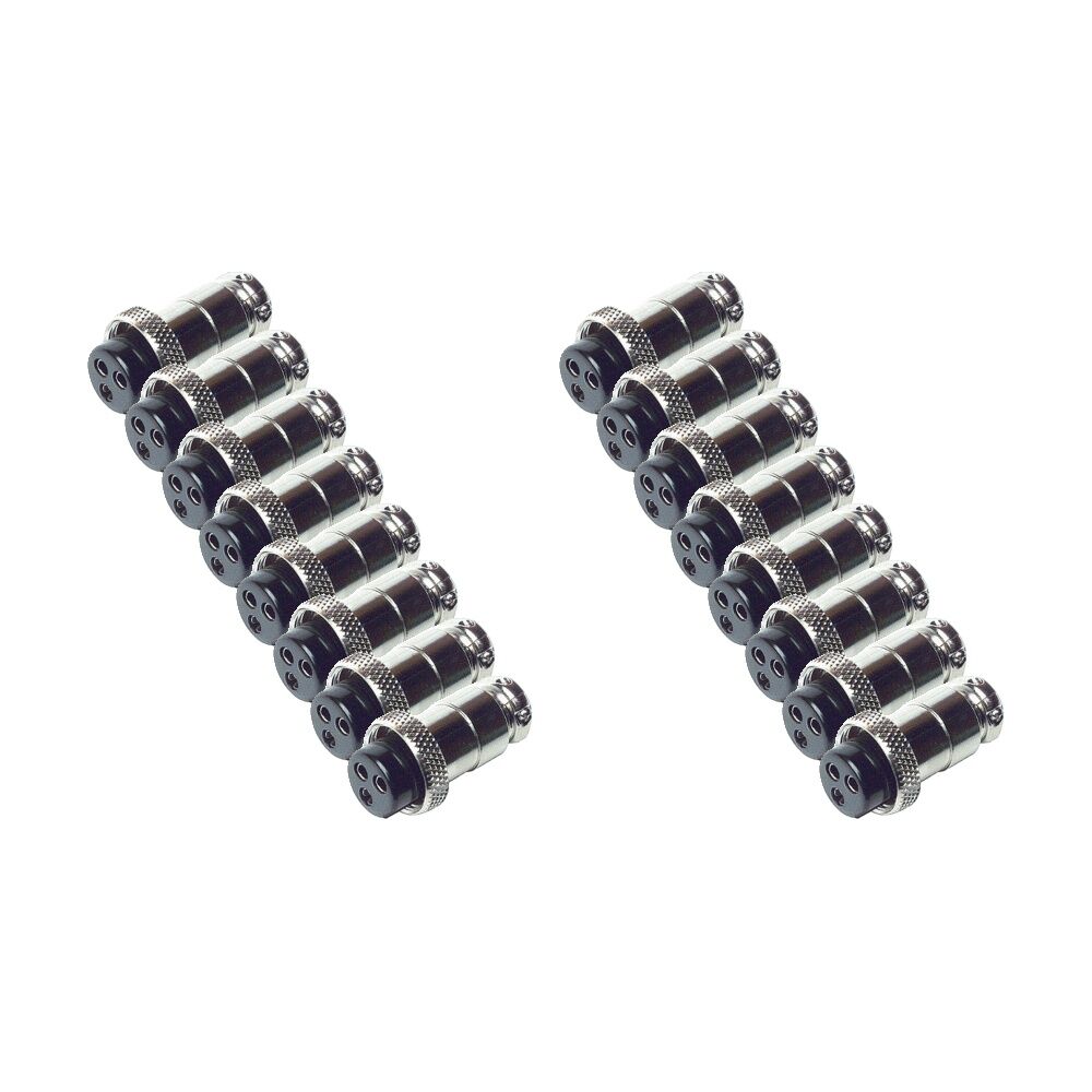 16PK 3 Pin Microphone Plug Connector Locking 35mm Audio Accessory Cable