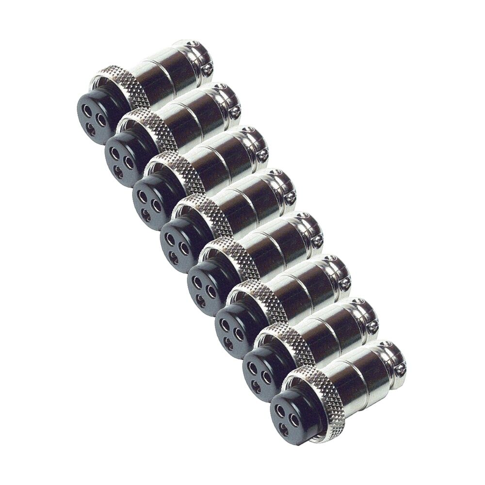 8PK 3 Pin Microphone Plug Connector Locking 35mm Audio Accessory Cable