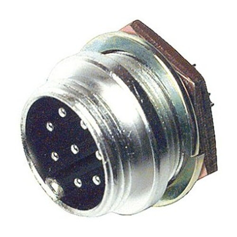 8PK 8 Pin Microphone Panel Socket 15mm Mounting Hole Connector