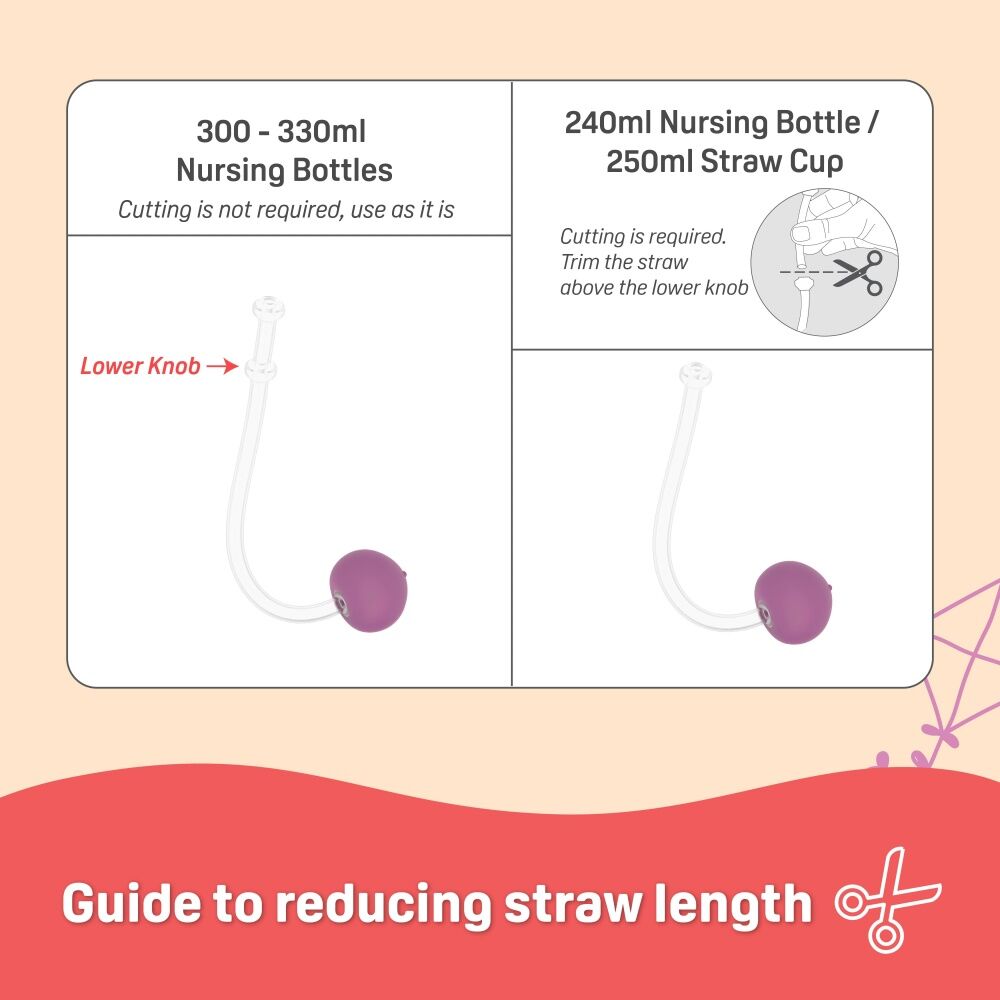 2x 2pc Pigeon StarTouch Replacement Straw Set Spill Proof 6M+ Berry Blast