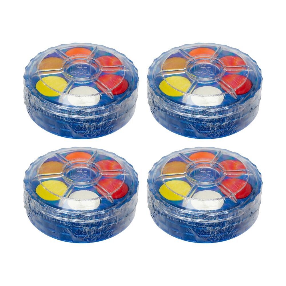 4PK Educational Colours 18 Disc Stack-Twist Watercolour Paint Set Kids Art/Craft