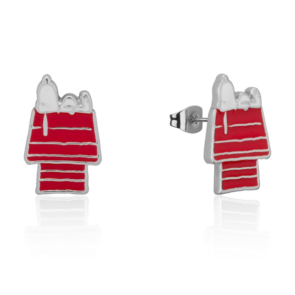 Couture Kingdom Peanuts Snoopy Dog House Stud Earrings Jewellery Silver