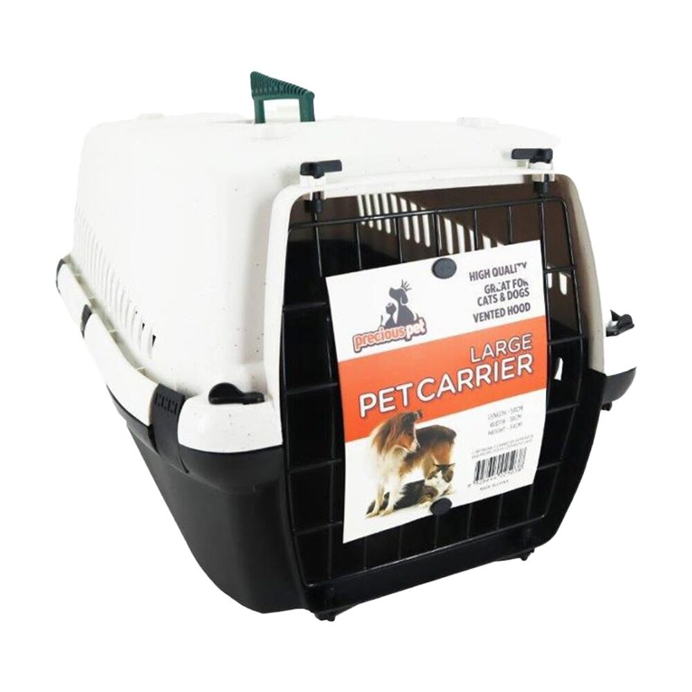 2PK Braz Pet Dog & Cat Carrier W/ Vented Metal Door Top Handle 58x38x34cm L