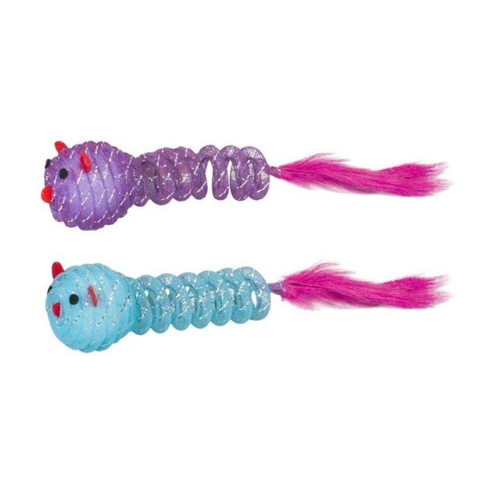 6PK Magical Friends Rainbow Spring Cat Toy 14cm Multi Colour Assorted