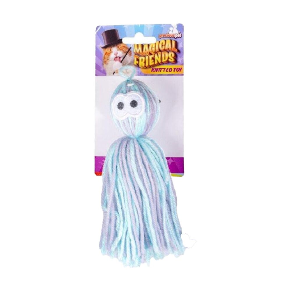 6PK Magical Friends Rainbow Knit Cat Toy 14cm Multi Colour Assorted