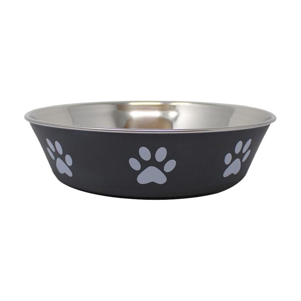 2PK Braz Large Stainless Steel Pet Feeding Drinking Bowl 21cm Assorted