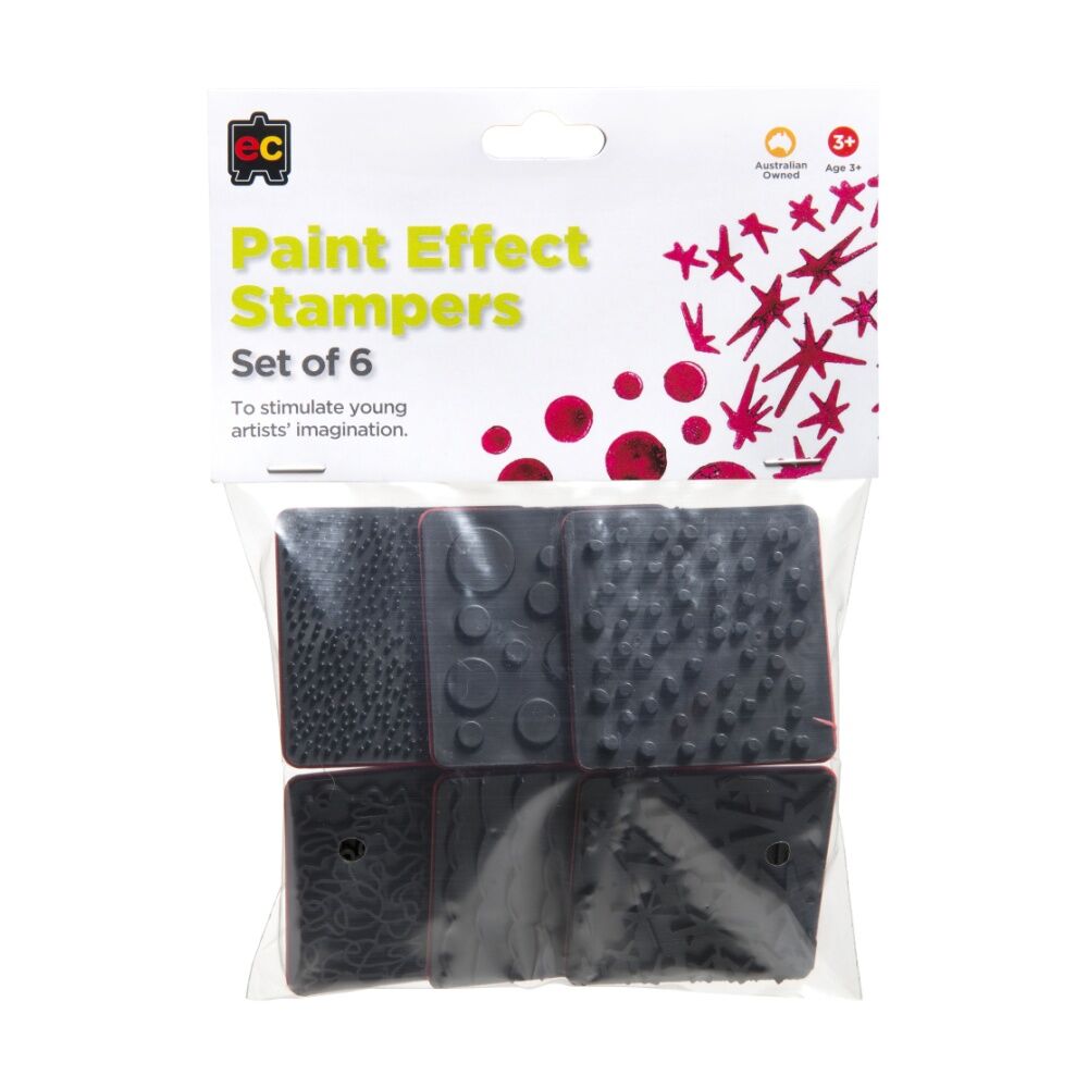 4x 6pc Educational Colours Paint Effect Stampers Set Kids Art 3y+