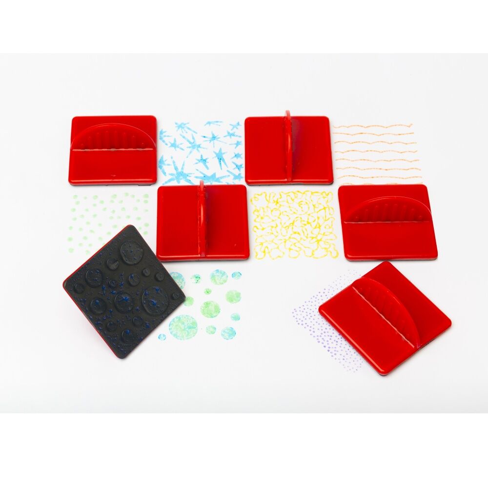 4x 6pc Educational Colours Paint Effect Stampers Set Kids Art 3y+