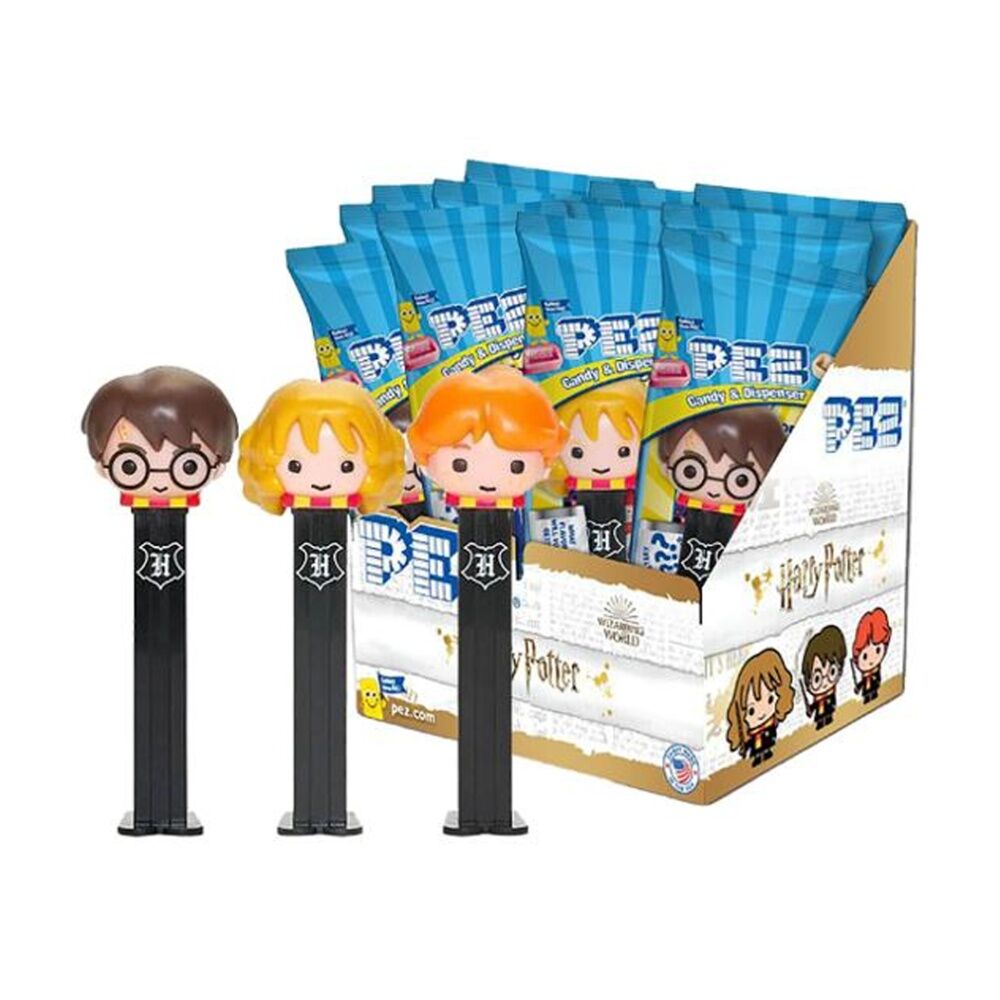 6PK Pez Fruit Flavoured Candy Dispenser Harry Potter Edition 17g Assorted