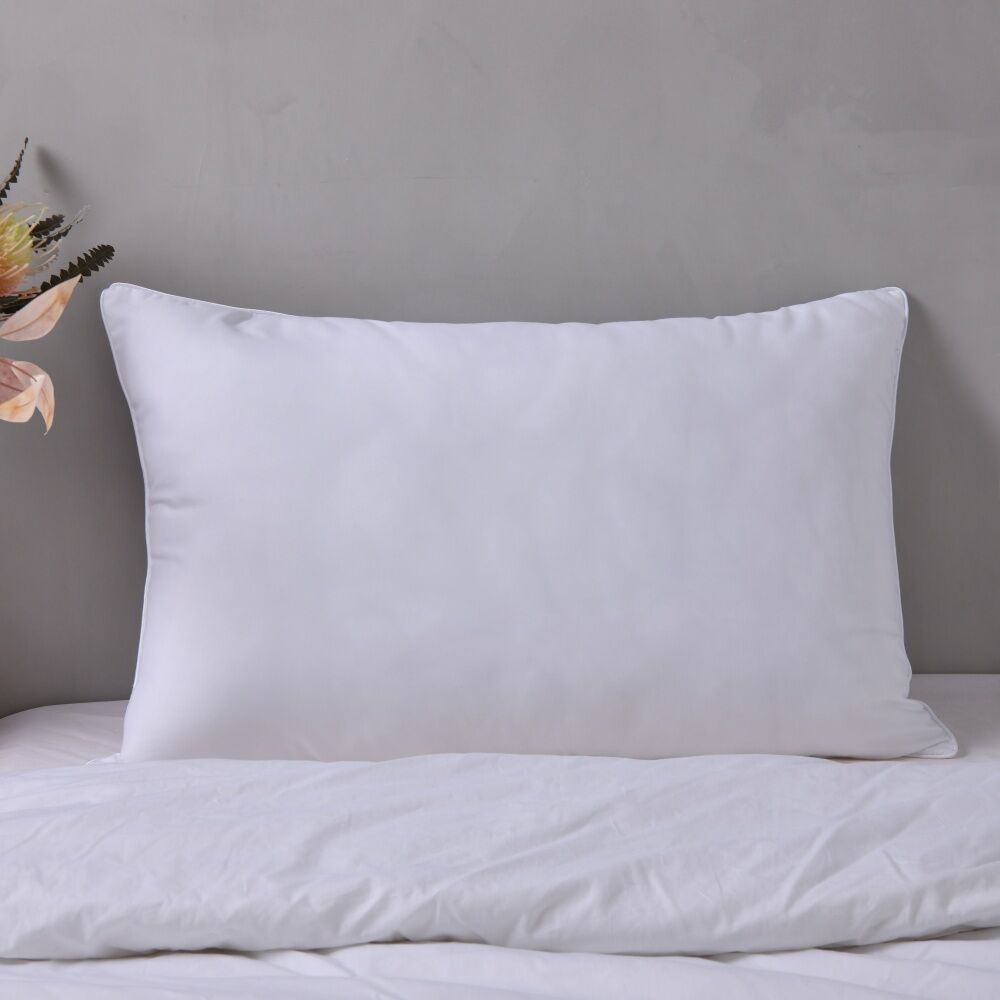 2PK Jason Commercial Repreve rPET Piped Pillow Firm White 48x73cm 900gm