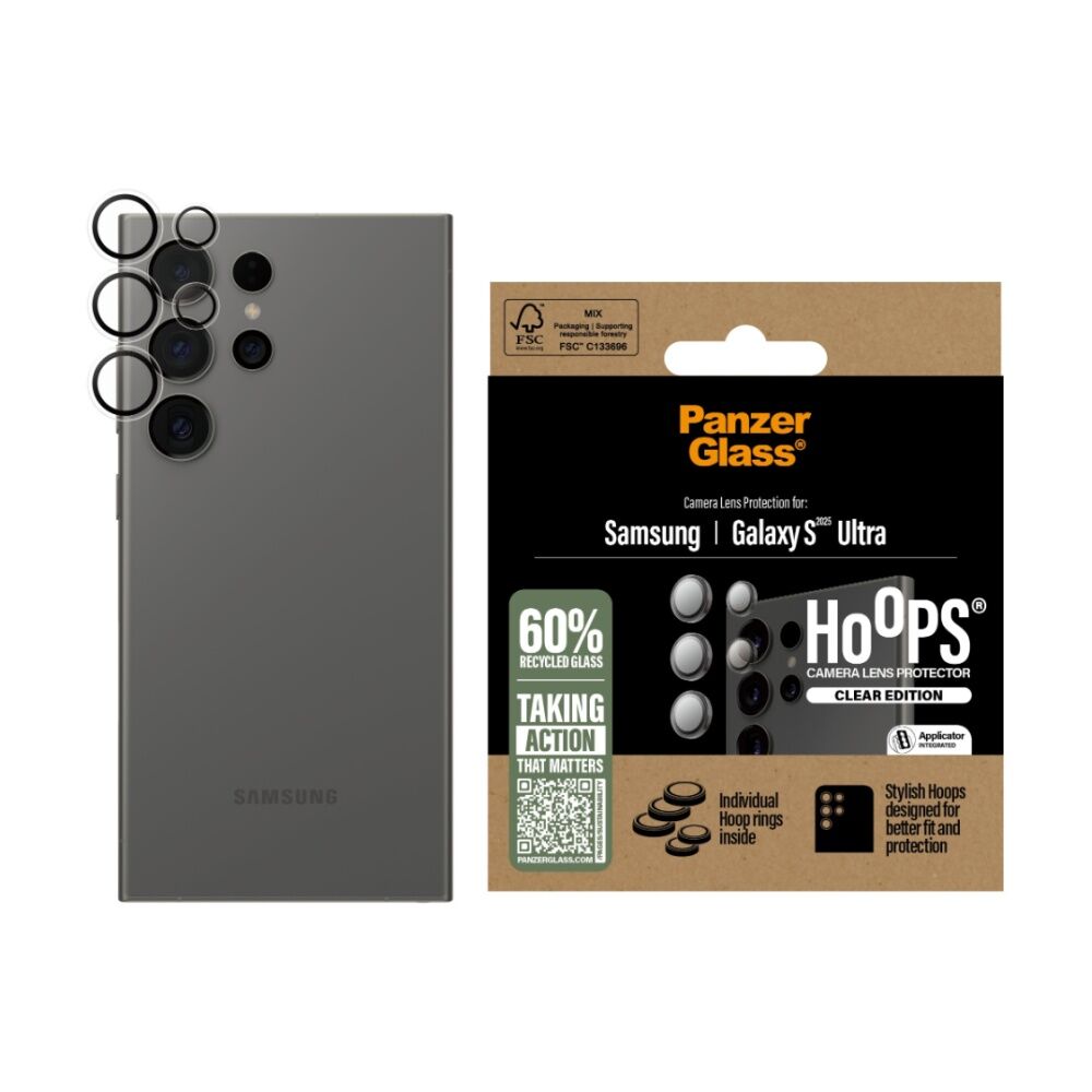 2PK Panzer PanzerGlass Hoops Lens Protector-Samsung GS25 Ultra - Clear