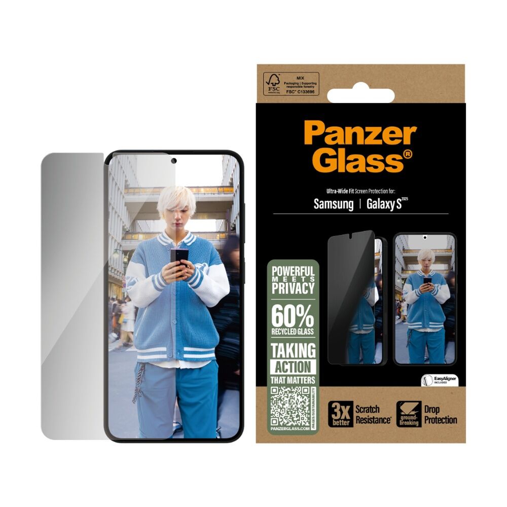 Panzer PanzerGlass UltraWide Fit Privacy SP - Samsung GS25 Black