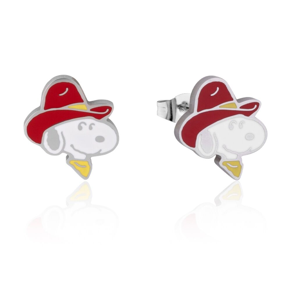 Couture Kingdom Peanuts Snoopy Cowboy Stud Earrings Jewellery Silver