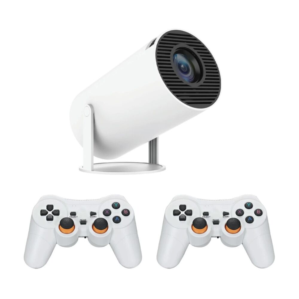 3pc Laser Smart Gaming Projector WIth 50 Games & Two Controllers White