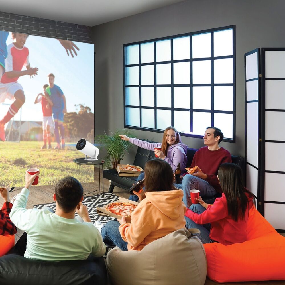 3pc Laser Smart Gaming Projector WIth 50 Games & Two Controllers White