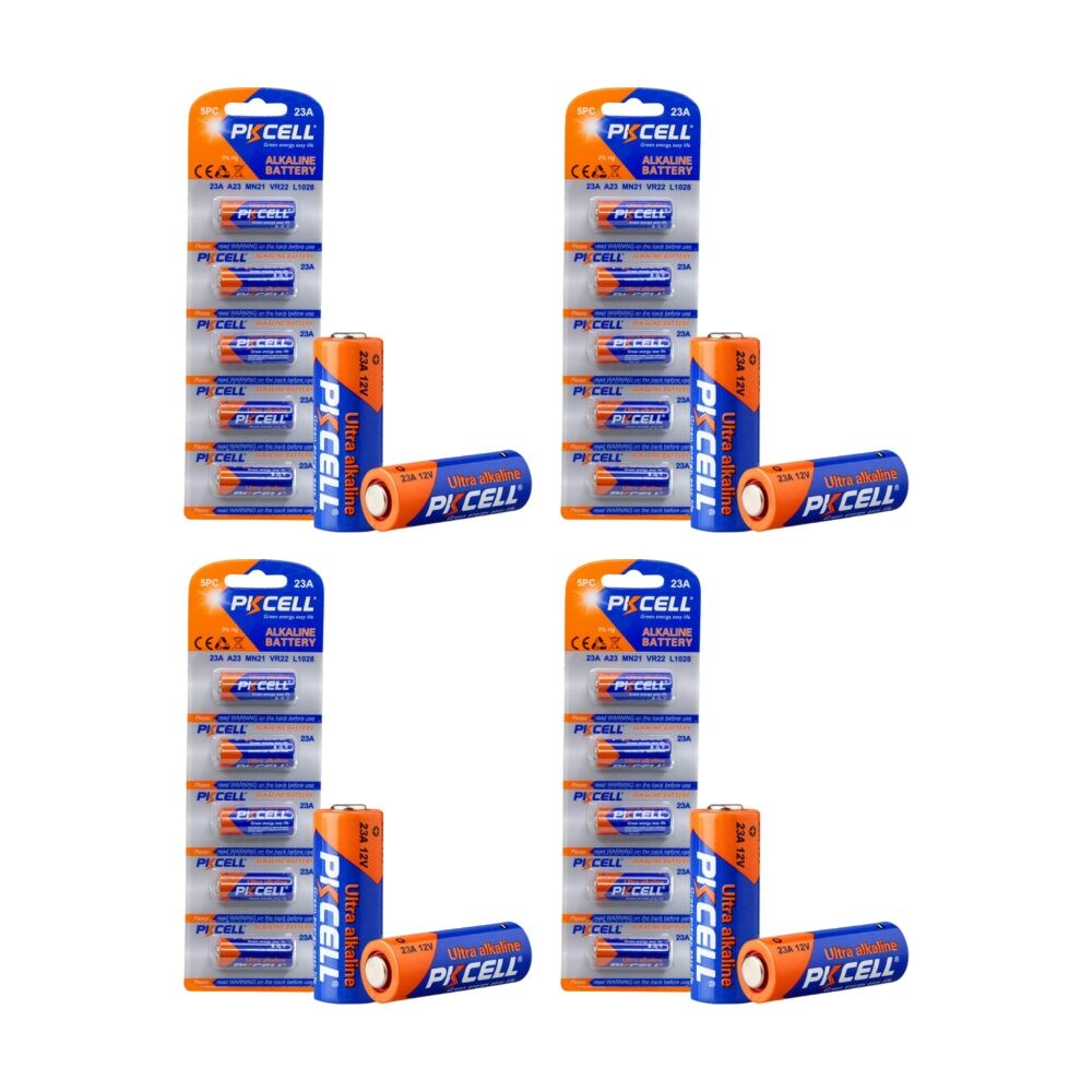 4x 5pc Pkcell 12V Alkaline 23A Battery No Mercury Pack 5 Free PKCELL Batteries