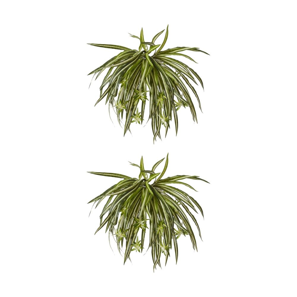 2PK E Style Spider Plant Variegated Indoor Plastic Fabric Wire 35x35x48cm