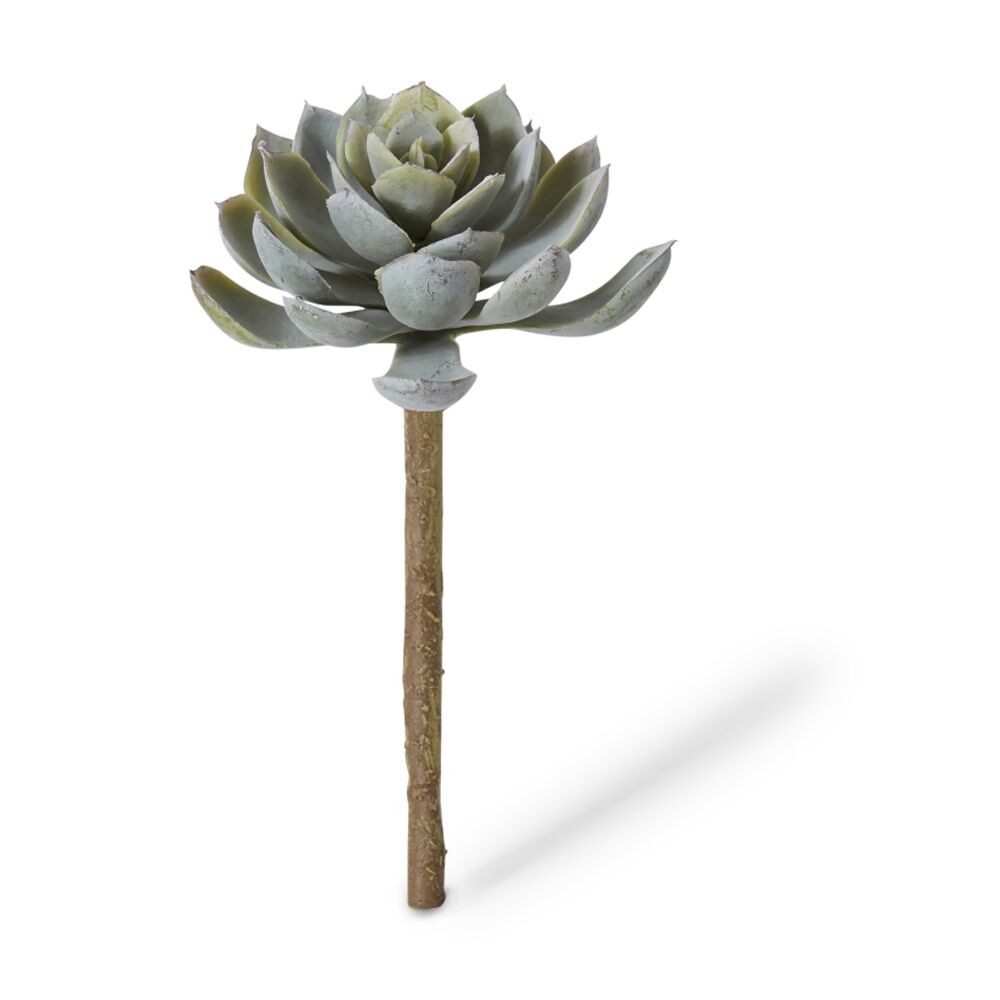 6PK E Style Echeveria Elegant Stem Artificial Succulent Wire Green 10x10x15cm